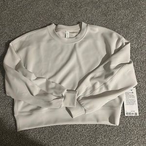 perfectly oversized cropped crew softstreme size 6 white opal